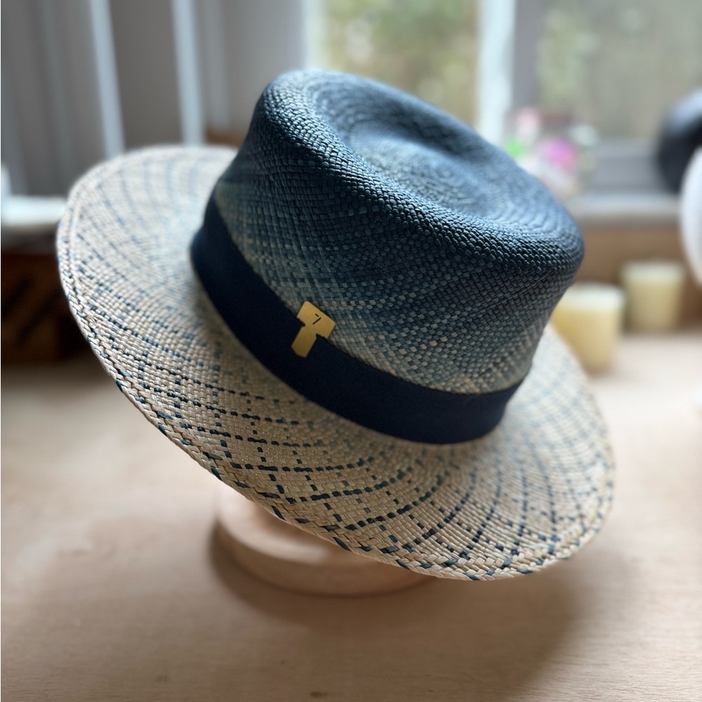 Stylish Two-Tone Fedora Hat straw